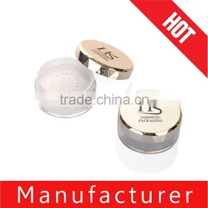 2015 New Gold Plastic Cosmetic Loose Powder Compact Case for Wholesalers thumbnail-1