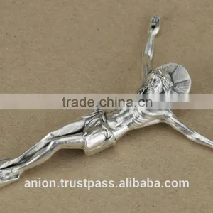 Metal Jesus Christ Crucifix for Olive Wood Crosses Large Size thumbnail-5