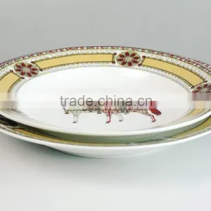 Ceramic Hand Painting Custom Printed Stoneware Plate, New Design Ceramic Plate thumbnail-3