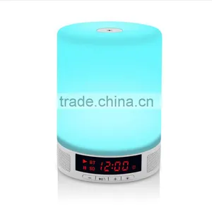 Smart Color Led Light Bluetooth Speaker Bed Lamp Wirless Speaker With Alarm Clock TF Card Playing thumbnail-4
