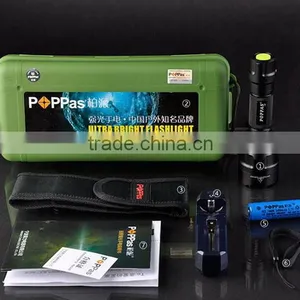 POPPAS C8 High Power 10W 500 Lumens XML T6 Tactical Aluminum LED 1101 Police Flashlight thumbnail-6