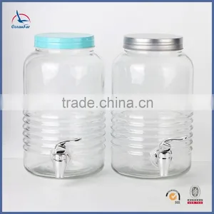 3.5L Glass Beverage Jar Sealing Glass Water Dispenser With Water Faucet thumbnail-1