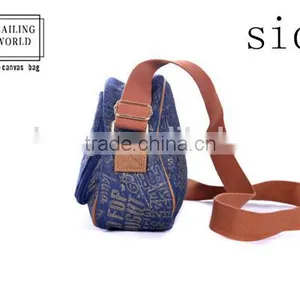 Classical Chinese Handmade Folk Style Ladies Canvas Messenger Bag thumbnail-3