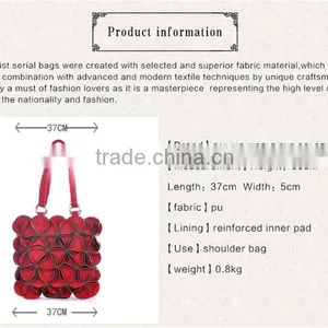 2016 Fashionable Large Size PU Leather Lady Shoulder Bag thumbnail-5