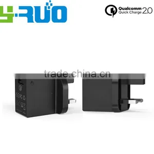 UK EU, US Plug Qualcomm Certified Quick Charge QC 3.0 /2.0 Wall Charger Passed UL, ETL, FCC, CE thumbnail-2