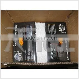 18pcs Wrought Iron Working Tools Drive Mechanics Socket Bits Tool Set thumbnail-5
