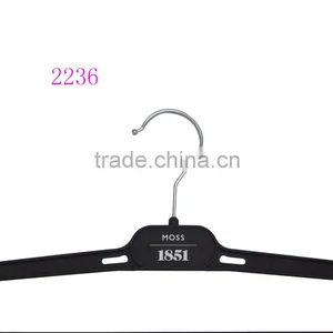 Chrome Hook Cheap Flat Pant Hanger With Foam With PVC Strip thumbnail-3