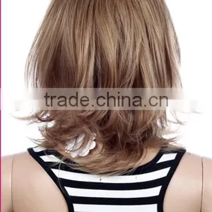 Black/blond/brown/grey Kinky Curly Synthetic Lace Hair Wig Cheap Bangs Artificial Wig thumbnail-2