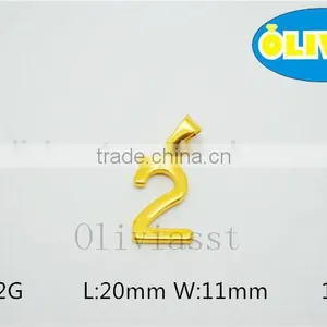Olivia Wholesale High Quality 2016 Fashion 304 Stainless Steel 0-9 Lucky Number 9 Pendant New Year Gift thumbnail-2