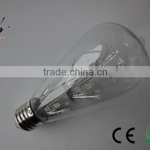 Manufacturer ST64 Led Firework Filament Bulb 4W 220V Indoor Decorative Led Light Bulb thumbnail-1
