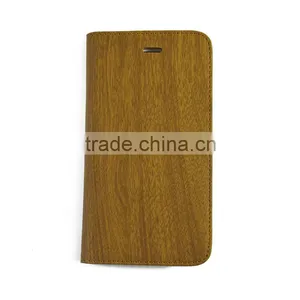 2016 Hot Sale Wooden Pattern PU Leather Phone Folio Case For IPhone SE 5se thumbnail-2