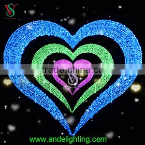 Dreamlike Fancy Big Pink Heart Shape Led Light With 2m Height thumbnail-5
