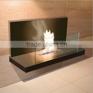 90 Degree Bent Good Quality Stainless Steel Bio Ethanol Wall Fireplace Real Fire thumbnail-2
