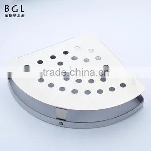 Simple-style Bathroom Accessories Stainless Steel 304 Chrome Plating Corner Basket for Bathroom Storage thumbnail-5