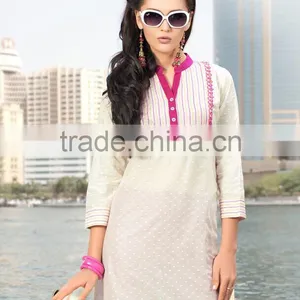 Indian Cotton Printed Kurtis Fashionable Traditional Kurtis For Women thumbnail-3
