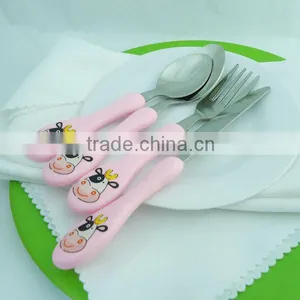 Lovely Plastic Handle Child Cutlery Set For Kids thumbnail-2