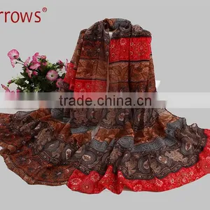 Cotton Voile Stole Shawls and Scarves Printed Check Patterns thumbnail-6