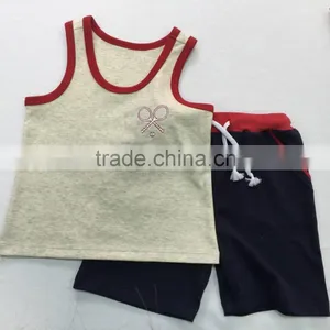 Summer Outfit Baby Clothes, Plain Sports Vest thumbnail-1