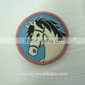 Round High Density Woven Label With Serging Border for Kids Garment thumbnail-1