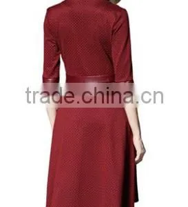 Women's Sexy V Neck Polka Dots Swing Cocktail Party Dress thumbnail-4