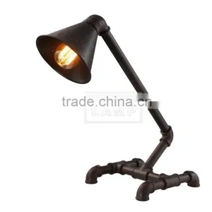 Steampunk Table Lamp Water Iron Pipe Desk Light Edison Bulb Light thumbnail-4