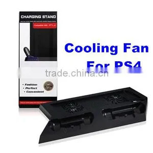 Dual Controller Charging Dock Base Console Stand Holder Cooling Fan For PS4 thumbnail-1