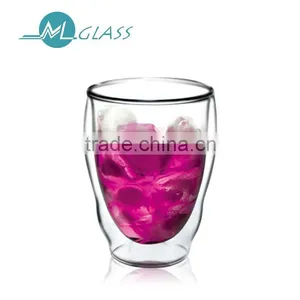 270ml High Borosilicate Double Wall Glass Coffee/tea/beer Cups N6049 thumbnail-1