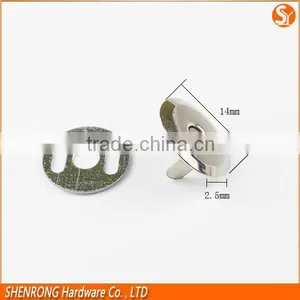 Disc Pattern 18mm*2.5mm Nickel Metal Hidden Magnetic Snap Fastener With Printing Logo/brand thumbnail-6