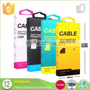 Different Design Color Printed Recyclable Usb Cable Package Box thumbnail-1