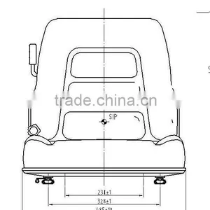 Heli Nissan Toyota Forklift Replacement Seat Semi Suspension Seat thumbnail-4
