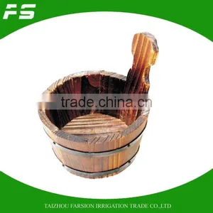 Hot Selling Home Garden Decoration Hanging Wooden Flower Planter Tube thumbnail-1