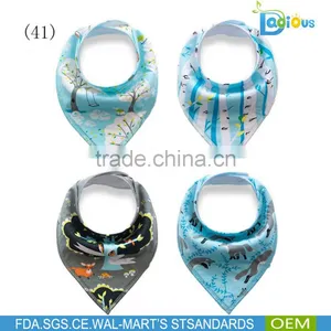 Amazon Bestseller 100% Cotton Adjustable Baby Bandana Drool Bibs thumbnail-1