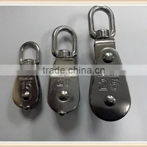 Made in Chinas 5-100mm Nylon Wheel Swivel Stainless Steel Nylon Marine Pulley Blocks thumbnail-2