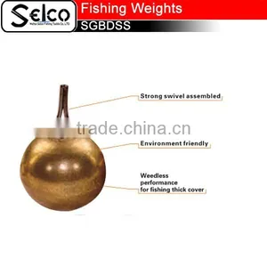 Brass Fishing Weights Ball Fishing Sinkers Strong Swivel thumbnail-1