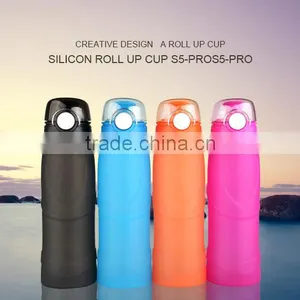 Silicone Folding Bottle Use for Go Outdoors Travel, Running, go Hiking thumbnail-2