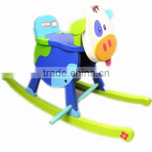 Wooden Rocking Horse Toy Customized Factory thumbnail-1