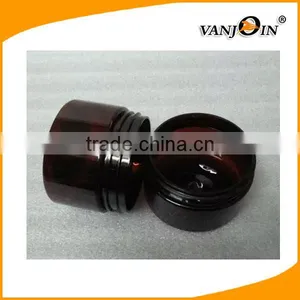 Empty 100g Amber Plastic Jar/ 100g Amber PET Jar/100g Amber Cream Jar With Sticker thumbnail-1