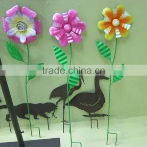 Garden Decoration Flower Stakes Decorative Flower Stake Metal Flower Stake Flower Garden Decoration Stake Flower Pick thumbnail-1