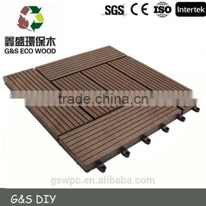 Outdoor Composite Decking Floor Tile for Outdoor,washing Room,Balcony/NEW WPC DIY Tiles/wood-plastic Composite Material thumbnail-1