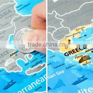 Detailed Europe Map With Scratch off Stickers Large Size Tube Packaging thumbnail-2