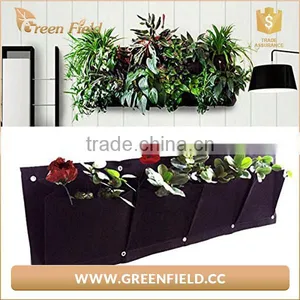 Vertical Wall Mount Garden Plant Grow Container Bags Living Felt Wall Hanging Planter thumbnail-1