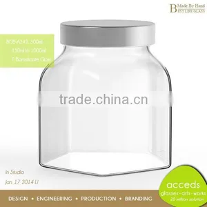 Round Airtight Large 1000ML Candy Jar Glass thumbnail-5