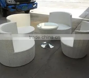 White Rattan Coffee Sofa thumbnail-1