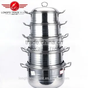 Chinese Factory Wholesale High Quality Magnetic Stainless Steel Cookware Set/cooking Pot Set thumbnail-2