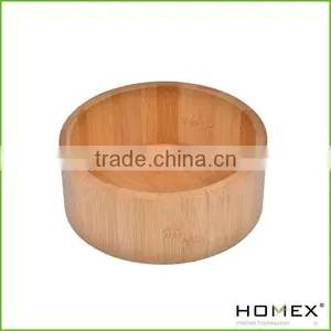 Small Bamboo Salad Serving Bowl/Bamboo Fruit Bowl /Mixing Bowl/Homex thumbnail-1