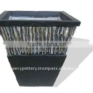 Light Concrete With Stone Planter thumbnail-1