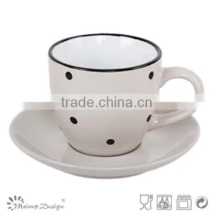 Cheap 8oz Tea Cup and Saucer Green Stoneware Cup and Saucer thumbnail-4