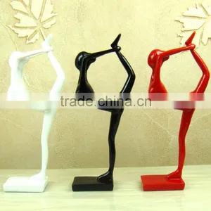 Home Decoration Morden Design Fiberglass Resin Yoga Pose Sculptures Wholesale thumbnail-5