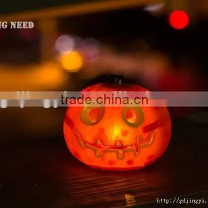 China Cheap Wholesale Small Plastic PP LED Pumpkin Halloween Decoration thumbnail-2