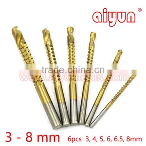 6pcs/set Titanium HSS Saw Drill Bit Electric Drill Hemp Flowers Drill Bits Set 1/4" 6.35mm Hex Shank thumbnail-1